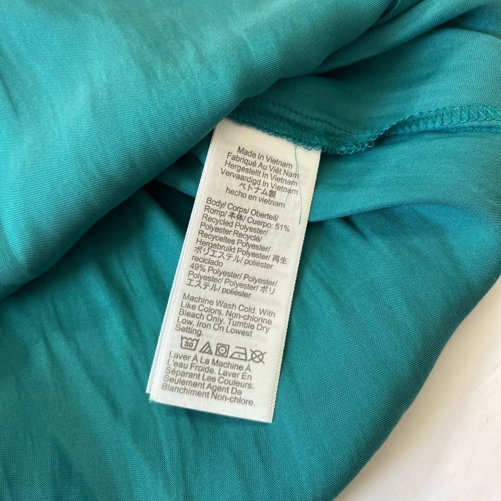 Jcrew Ruffleneck Top Green Long Sleeve Size Large New *See description - Picture 4 of 9